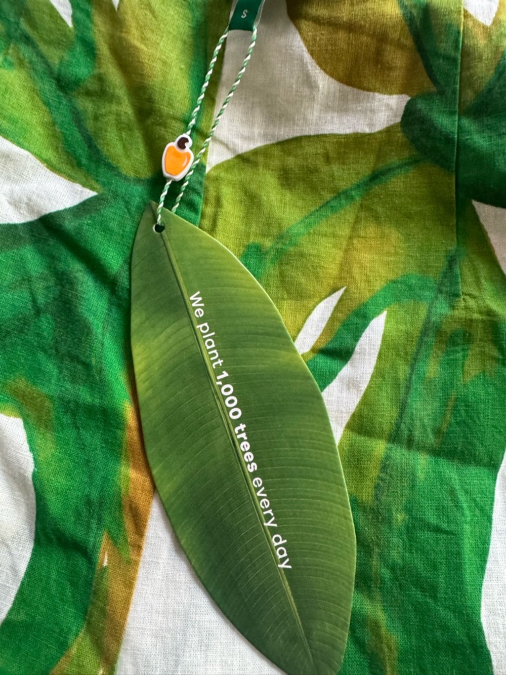 FARM Rio White Jumpsuit with Green Tropical Leaf Print - Picture 5 of 6